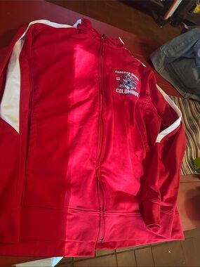 Augusta Sportswear Anheuser Busch Red and White Full-Zip Jacket Mens large
